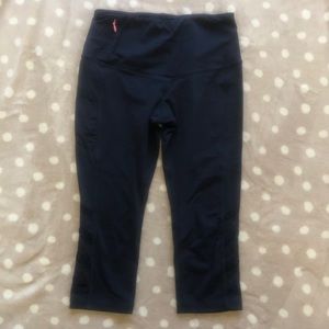 Glyder Black Crop With Pink Zippers Size XS